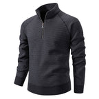 Herren Pulli mit modernem Reißverschluss und Raglanärmeln R&B