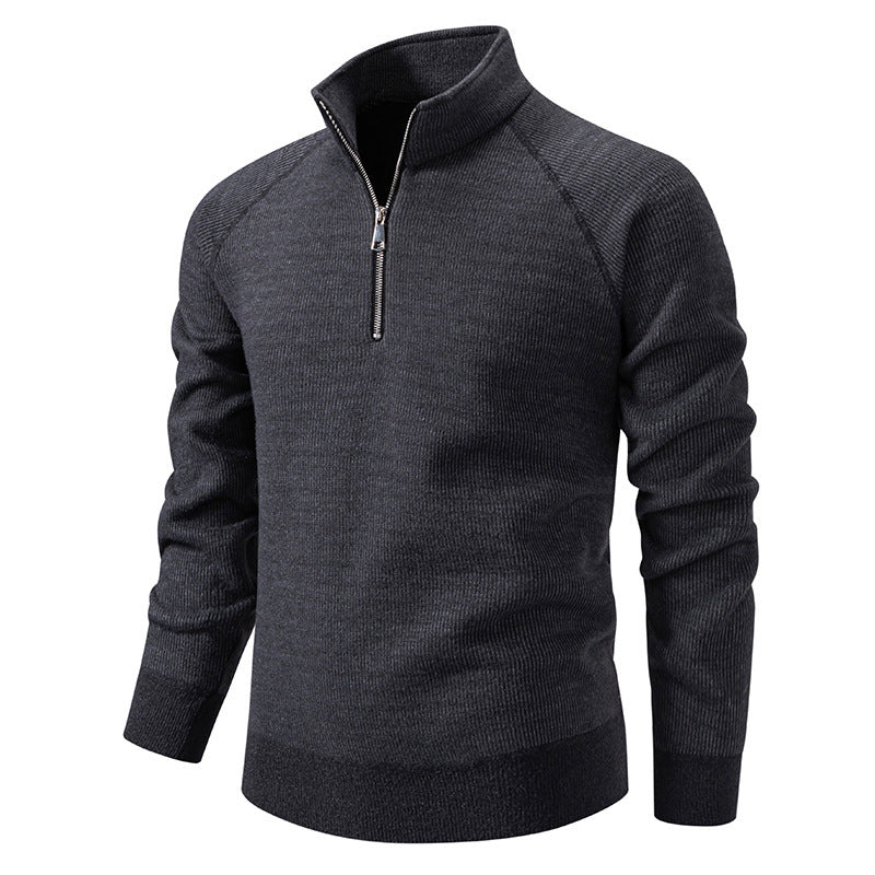 Herren Pulli mit modernem Reißverschluss und Raglanärmeln R&B