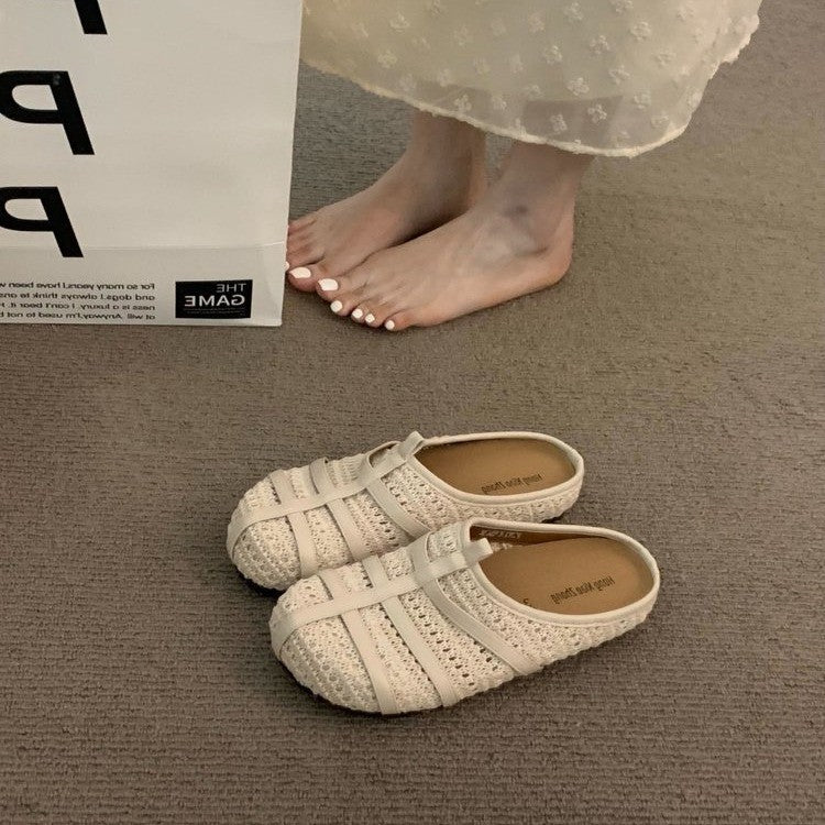 Damen komfortable Hüttenschuhe mit atmungsaktiver Strickstruktur R&B