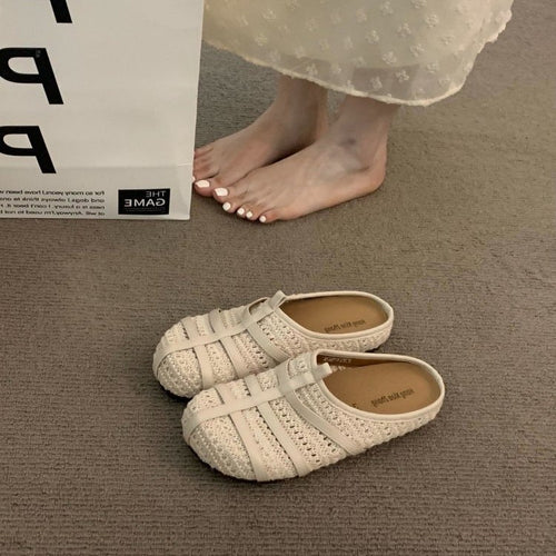 Damen komfortable Hüttenschuhe mit atmungsaktiver Strickstruktur R&B