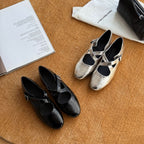 Damen Elegante Mary Jane Ballerinas mit modischem Riemchen und bequemem Fußbett R&B