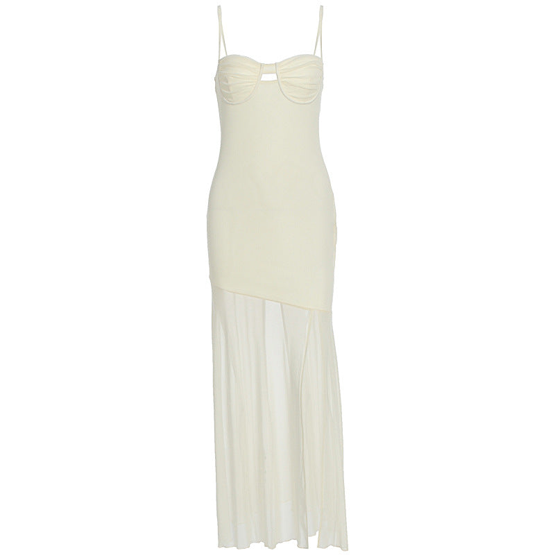 Damen Maxikleid mit elegantem Cut-Out und fließendem Design R&B