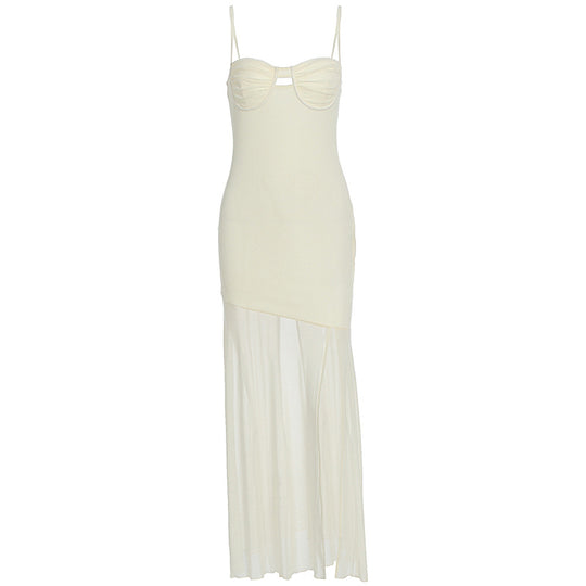 Damen Maxikleid mit elegantem Cut-Out und fließendem Design R&B