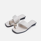Damen bequeme Sling-Pantoletten mit elegantem Detail R&B