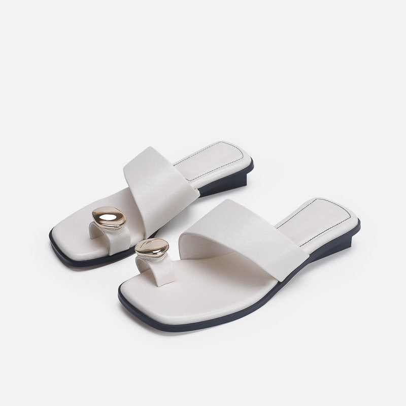 Damen bequeme Sling-Pantoletten mit elegantem Detail R&B