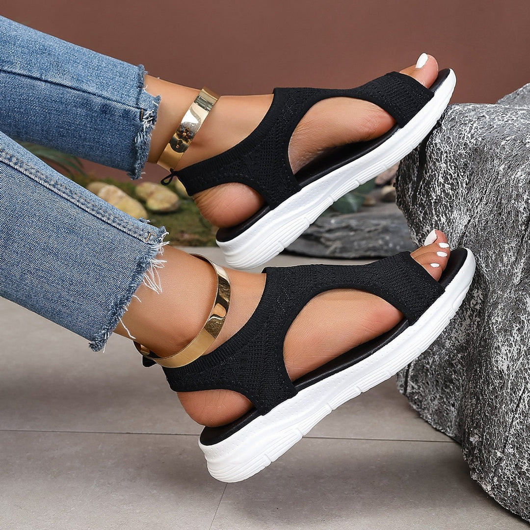 Damen Komfortable Sport-Sandalen mit elastischen Riemen und atmungsaktiver Sohle R&B