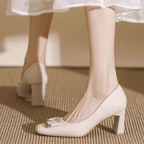 Damen Elegante und komfortable Pumps mit modischer Schnallenverzierung R&B
