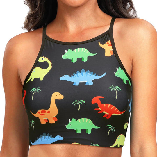 Damen Sportliches Crop-Top R&B
