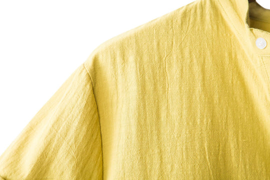 Herren Kurzarmhemd mit Knopfdetails und legerem Stehkragen R&B