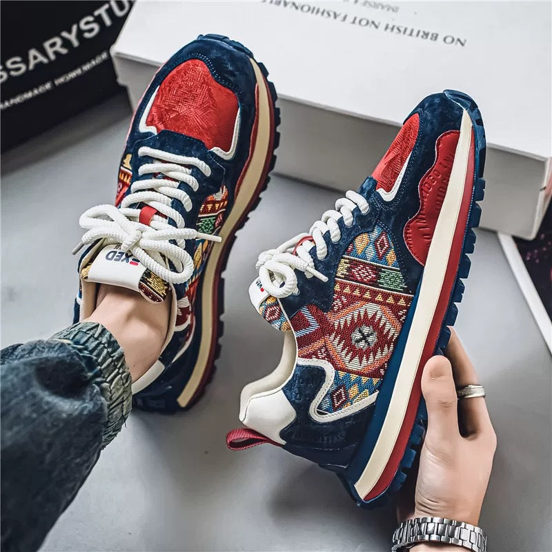 Damen Bequeme Ethno-Sneaker