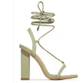 Damen Hochhackige Sandalen mit eleganten Riemen und verstellbarem Knöchelriemen R&B