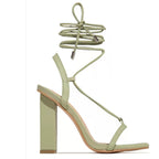 Damen Hochhackige Sandalen mit eleganten Riemen und verstellbarem Knöchelriemen R&B