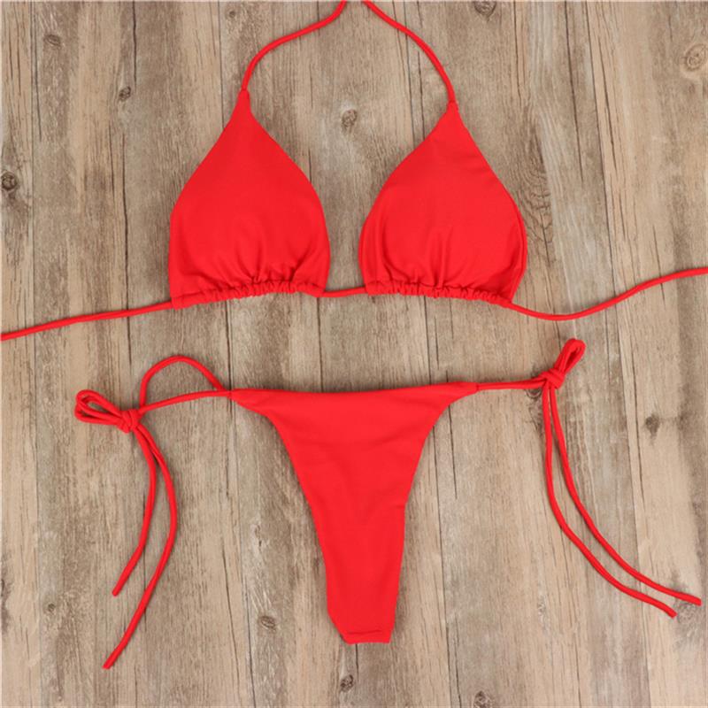 Damen Bikini-Set mit verstellbaren Trägern und minimalistischem Design R&B