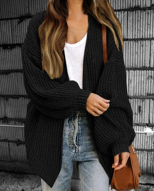 Damen Grobstrickjacke mit oversized Schnitt und lässigem Design R&B