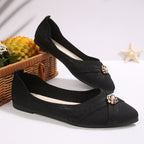 Damen Fashionable Ballerinas mit elegantem Blütenapplikation R&B