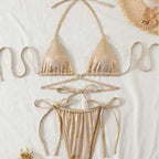 Damen Triangel-Bikini mit elegantem Knoten-Design