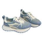 Damen moderne Chunky Sneakers mit elastischem Obermaterial und rutschfester Sohle R&B