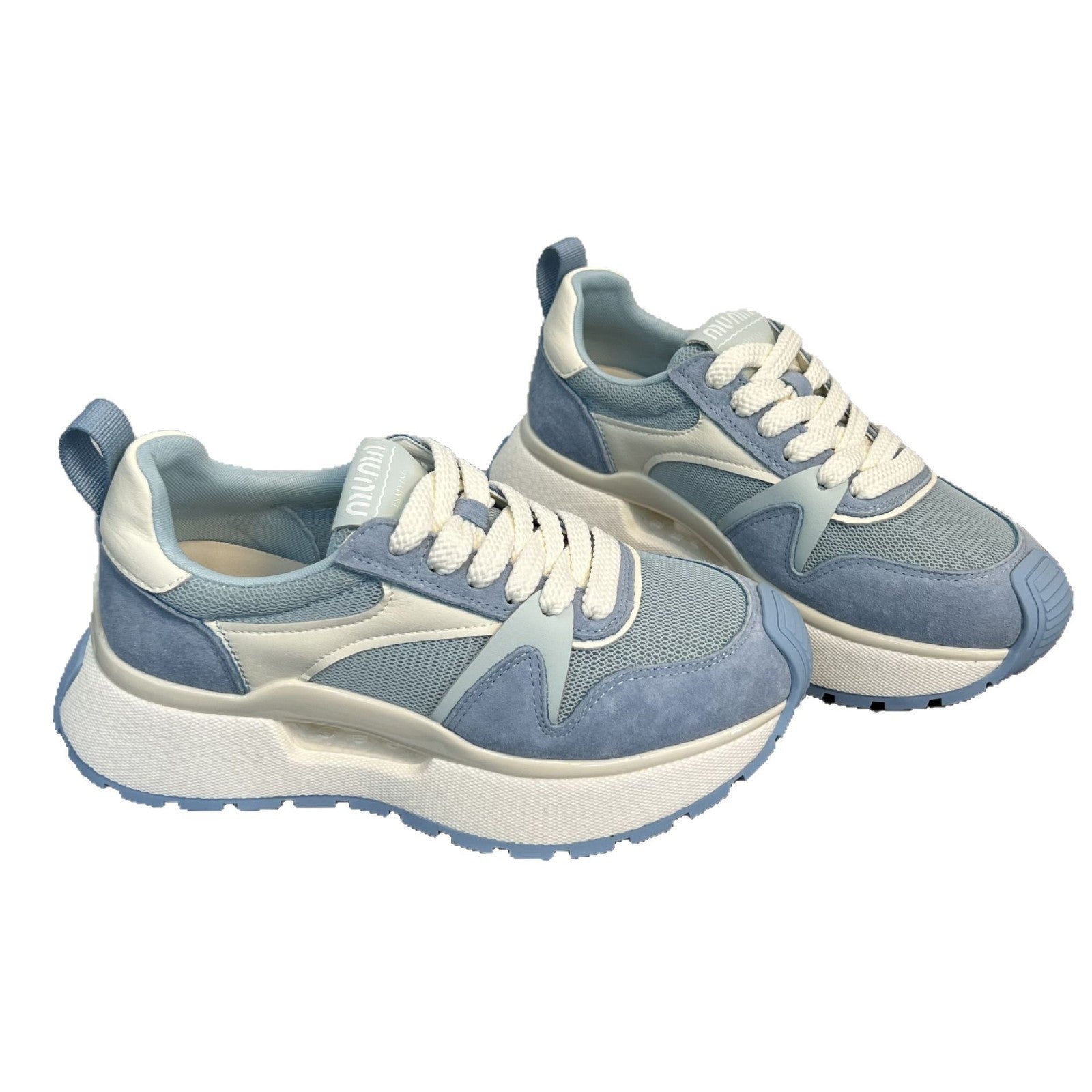 Damen moderne Chunky Sneakers mit elastischem Obermaterial und rutschfester Sohle R&B