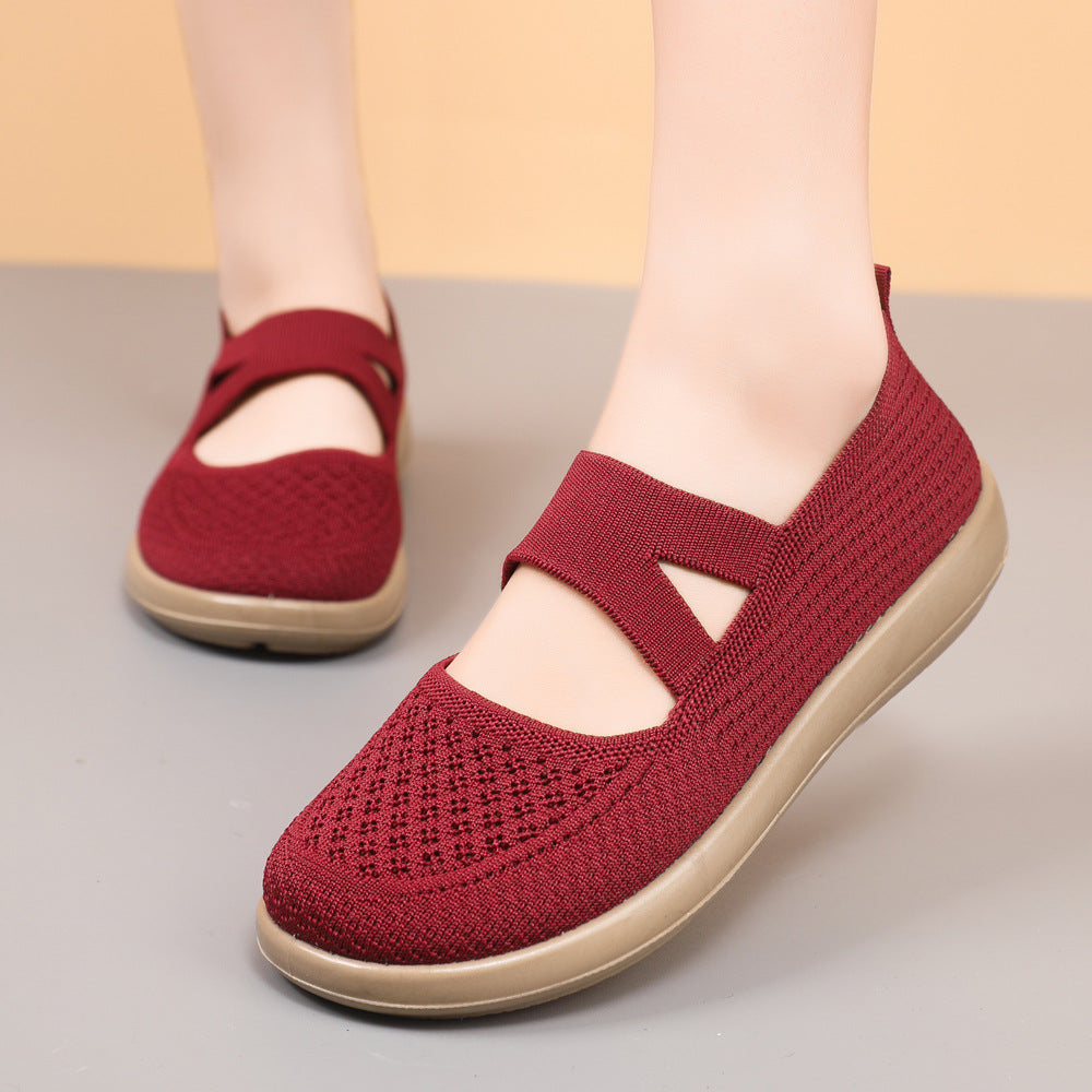 Damen Bequeme Slip-On City-Sneaker mit atmungsaktivem Obermaterial