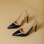 Damen Slingback-Pumps mit eleganter Stud-Applikation