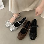 Damen Ballerinas mit zarter Spitzenapplikation und elegantem Riemen R&B