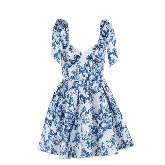 Damen verspieltes Sommerkleid mit Volanträdern und floralem Druck R&B