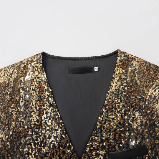 Herren eleganter Paillettenblazer R&B