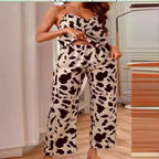 Damen Oberteil und weite Hose im modernen Tiermuster R&B
