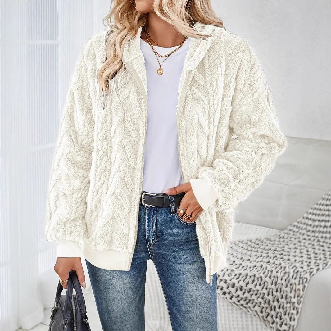 Damen Fleece-Jacke mit Struktur R&B