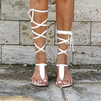 Damen Gladiatorensandalen mit elegantem Schnürdesign R&B
