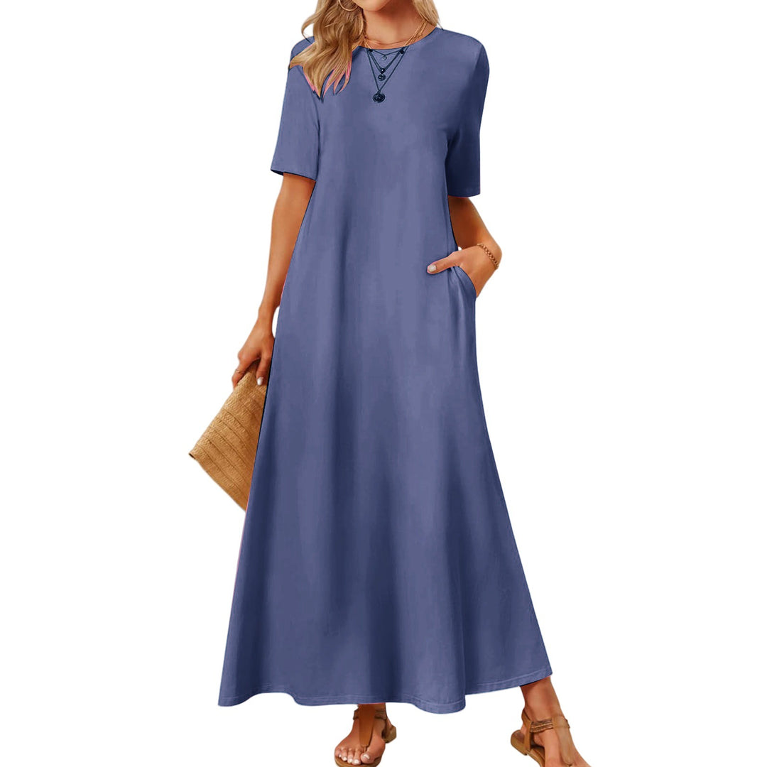 Damen Maxikleid mit lässigem Schnitt und praktischen Taschen R&B