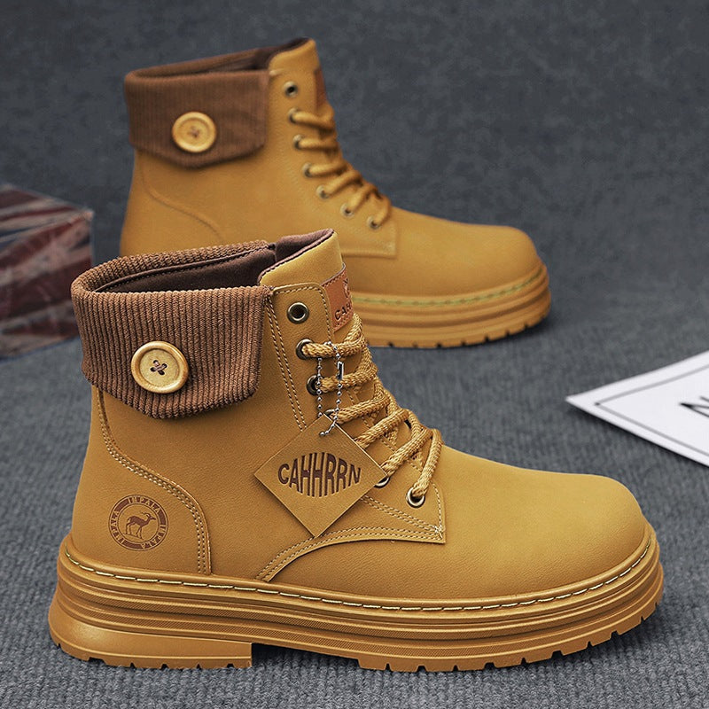 Damen Winterstiefel mit doppeltem Knopfverschluss und gepolstertem Kragen R&B