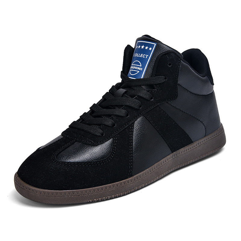 Unisex nan urbaner Tennis-Sneaker mit Veloursleder-Overlays gepolstertem Fersenkragen und vulkanisierter Gummisohle R&B