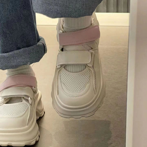 Damen Komfortable Sneakers mit verstellbarem Klettverschluss und atmungsaktivem Obermaterial R&B