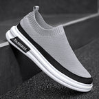 Damen Modische Slip-On Sneakers mit elastischem Strickobermaterial
