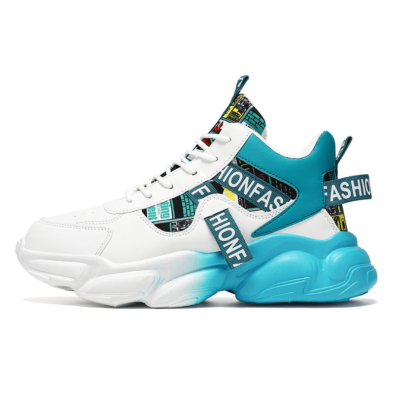 Damen Modische Chunky Sneakers mit grafischem Design und flexibler Sohle R&B