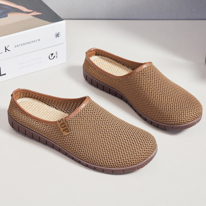 Damen nan atmungsaktiver gestrickter Slipper mit gewR&Btem Komfortfußbett und flexibler Profilsohle R&B