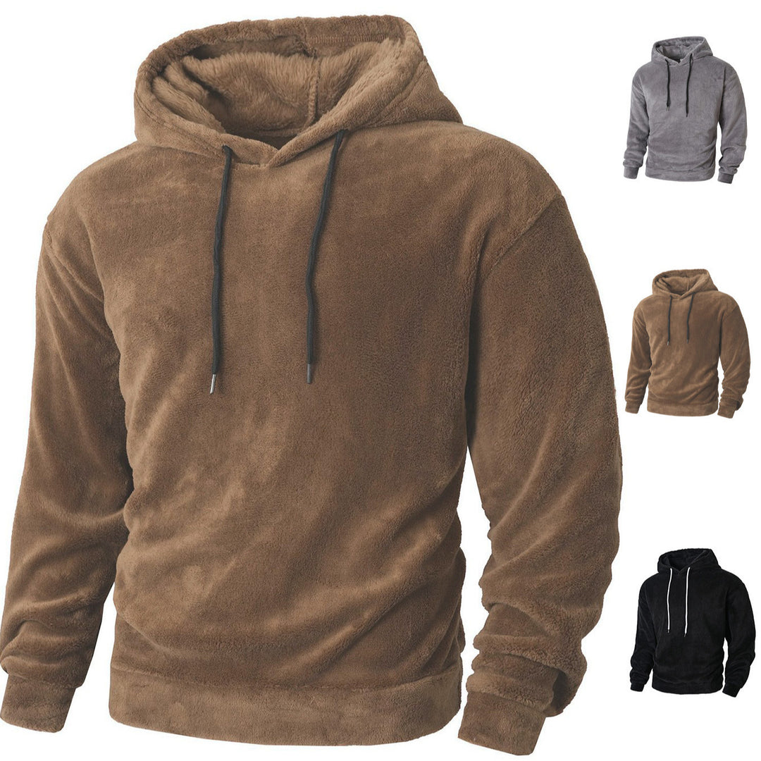 Herren Kuscheliger Fleece-Hoodie mit Kordelzug R&B