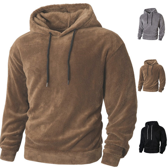 Herren Kuscheliger Fleece-Hoodie mit Kordelzug R&B