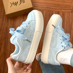 Damen Sneakers mit verspieltem Blumendessin und dämpfender Sohle