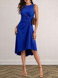 Damen Wickelmaxikleid mit asymmetrischem Saum und Drapierung R&B