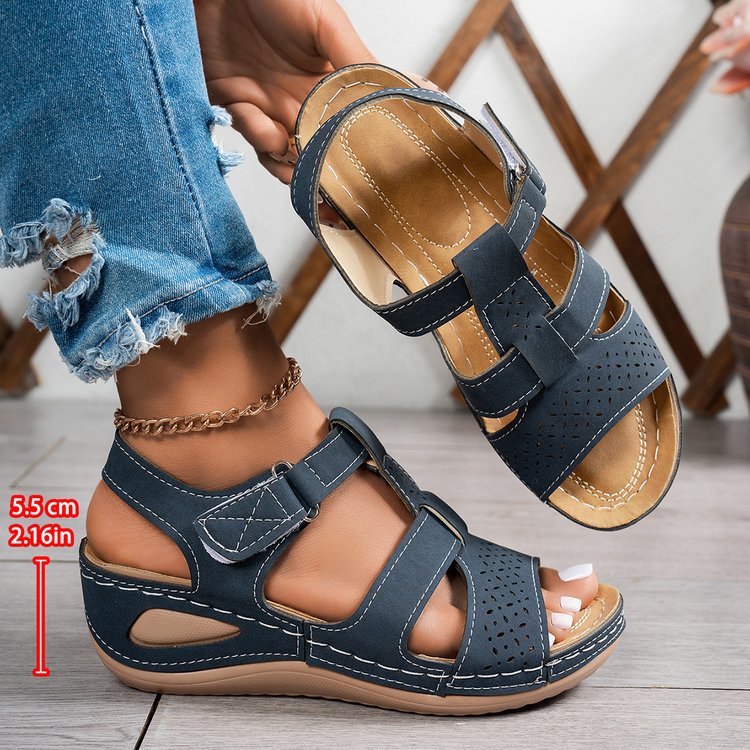 Damen Komfortable Riemensandalen mit anatomischem Fußbett R&B