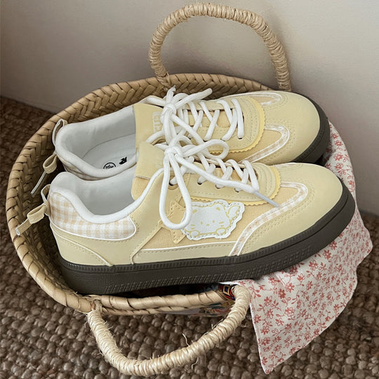 Damen Sneakers mit verspieltem Tiermotiv und karierten Applikationen R&B