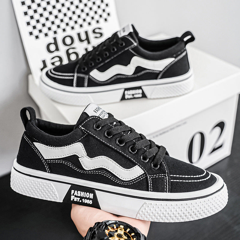 Damen lässige und strapazierfähige Sneakers mit modischen Kontrastelementen