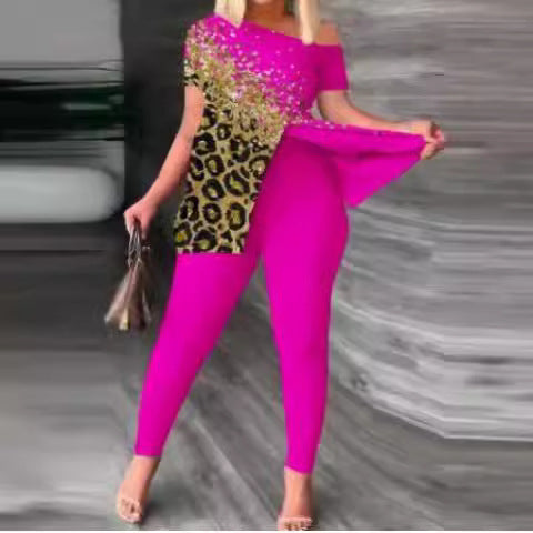 Damen Figurbetonter Jumpsuit mit Off-Shoulder Design und Glamourösen Akzenten R&B