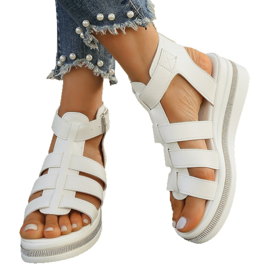 Damen Komfortable Riemchen-Sandalen mit trendigem Blockabsatz R&B