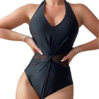 Damen Sportlicher Monokini mit transparenten Einsätzen R&B