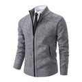 Herren modische Strickjacke mit hohem Kragen und Reißverschluss R&B