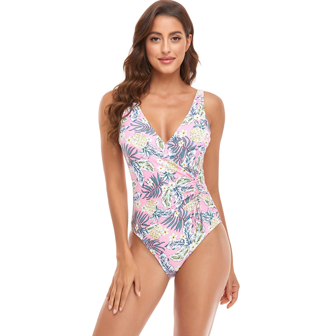 Damen Schwimmanzug mit elegantem Wickeldesign und Raffung R&B