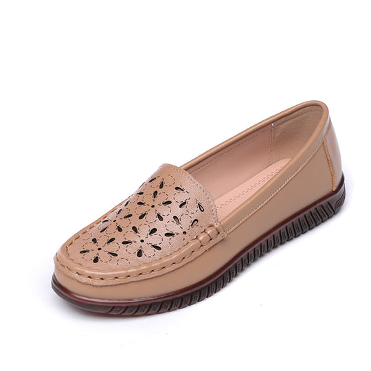 Damen Mokassins mit modischem Lochdesign und bequemer Sohle R&B